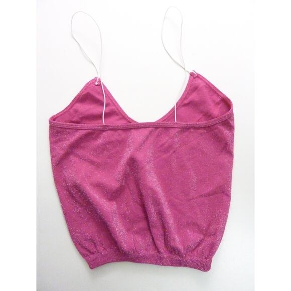 NWOT Free People Seamless Sparkle Skinny Strap Brami M/L Pink - Picture 3 of 4